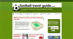 Desktop Screenshot of footballtravelguide.co.uk